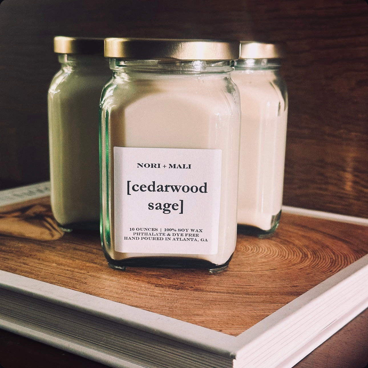 N+M Cedarwood Sage Soy Candle