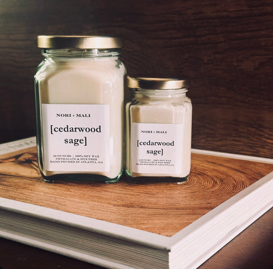 N+M Cedarwood Sage Soy Candle