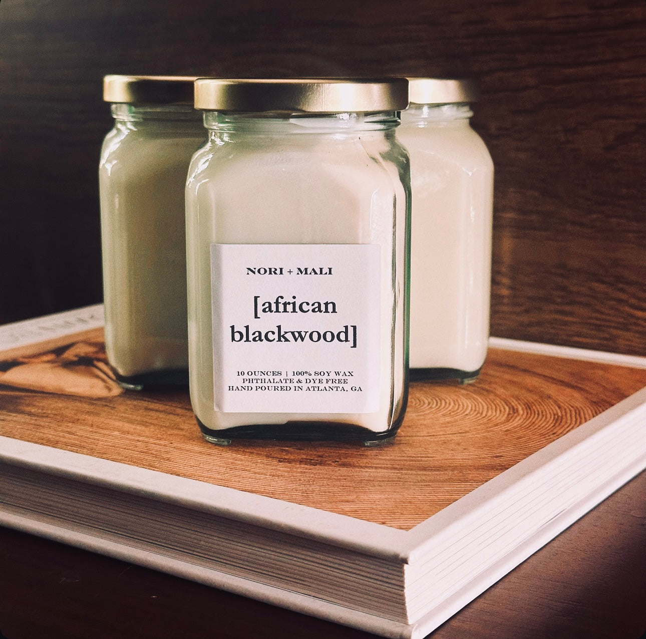 N+M African Blackwood Soy Candle